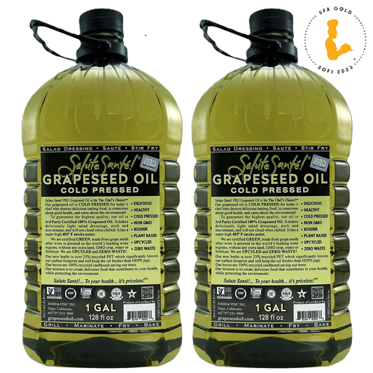 COLD PRESSED GRAPESEED OIL 1 GAL 2-Pack