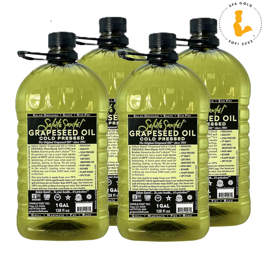 COLD PRESSED GRAPESEED OIL 1 GAL 4-Pack