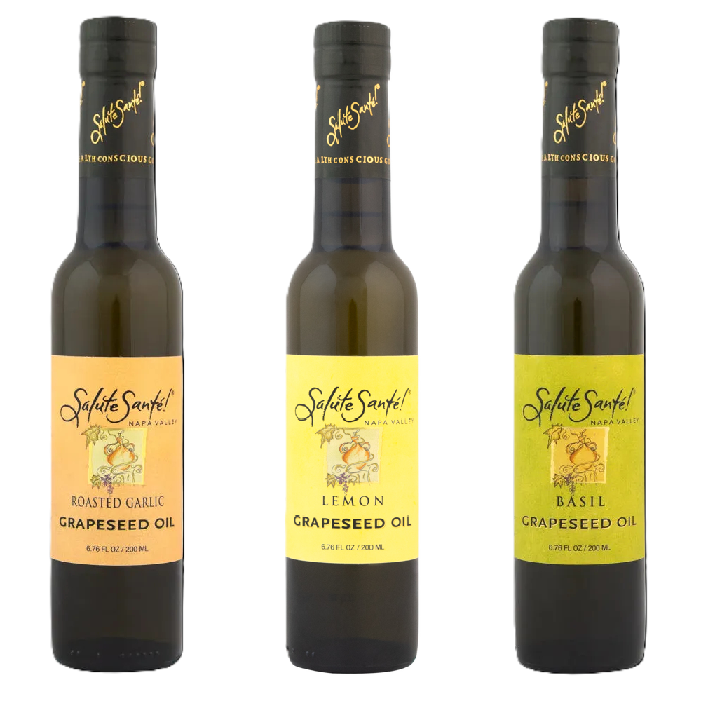 Roasted Garlic, Lemon, Basil Grapeseed Oil TRIO