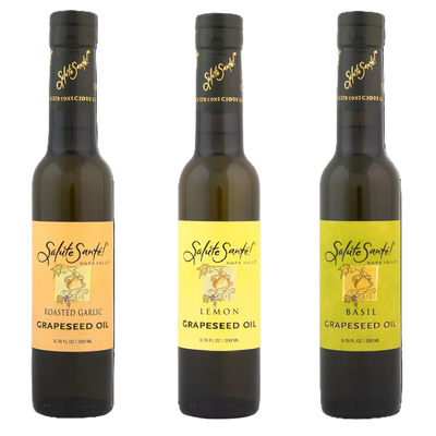 Roasted Garlic, Lemon, Basil Grapeseed Oil TRIO