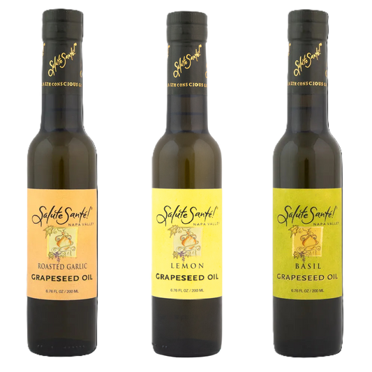 Roasted Garlic, Lemon, Basil Grapeseed Oil TRIO