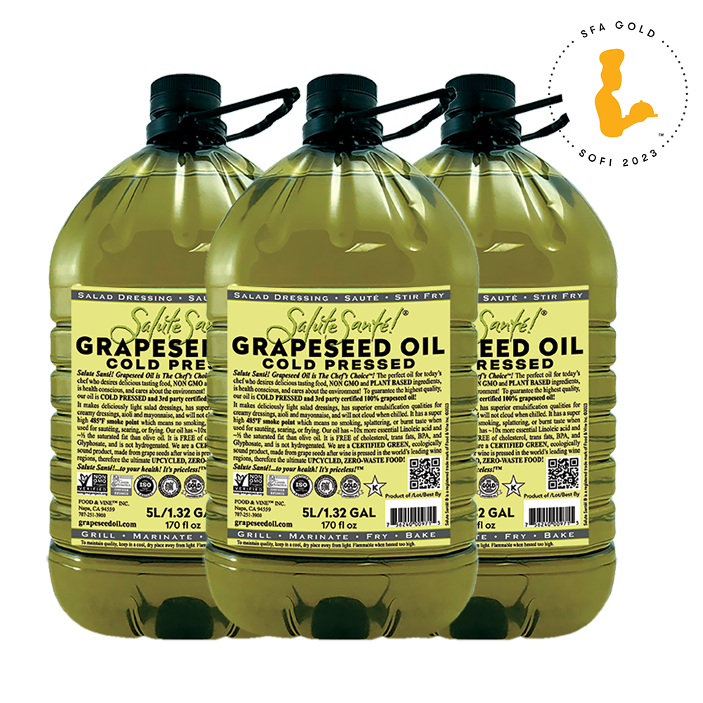 COLD PRESSED GRAPESEED OIL 5 LITER PET 3-Pack
