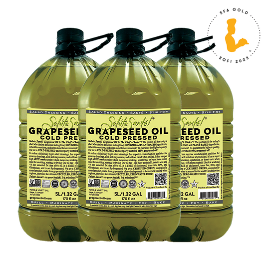 COLD PRESSED GRAPESEED OIL 5 LITER PET 3-Pack