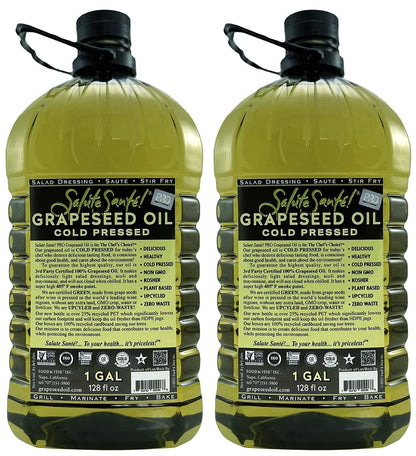 COLD PRESSED GRAPESEED OIL 1 GAL 2-Pack