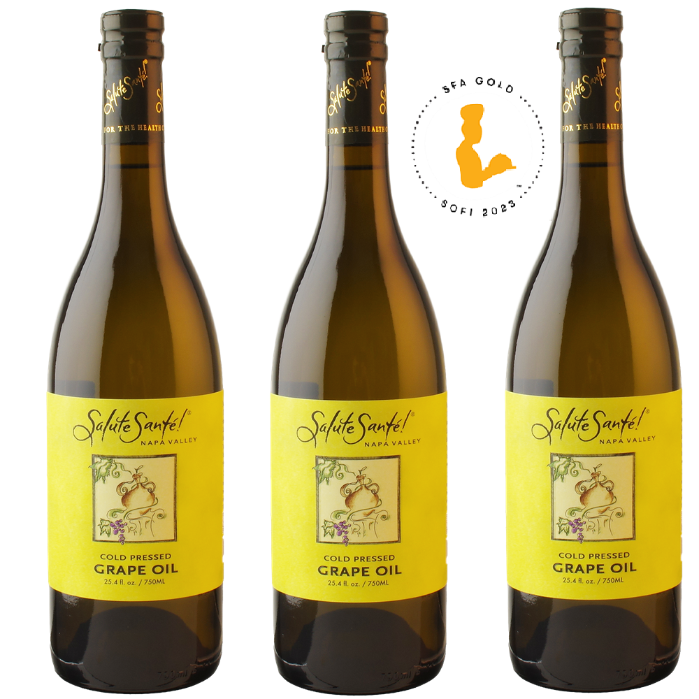 COLD PRESSED GRAPESEED OIL 750ML BOTTLE 3-PACK