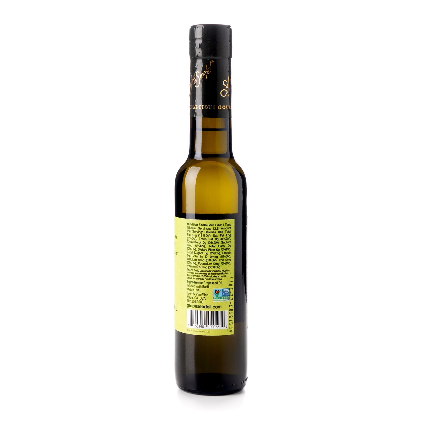 Basil Grapeseed Oil 200ml bottle 6-PACK