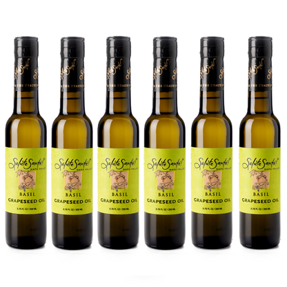 Basil Grapeseed Oil 200ml bottle 6-PACK