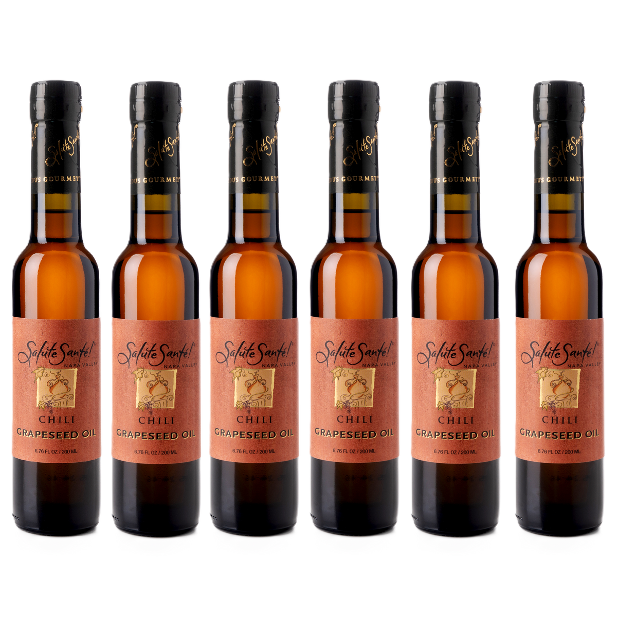 Chili Grapeseed Oil 200ml bottle 6-PACK