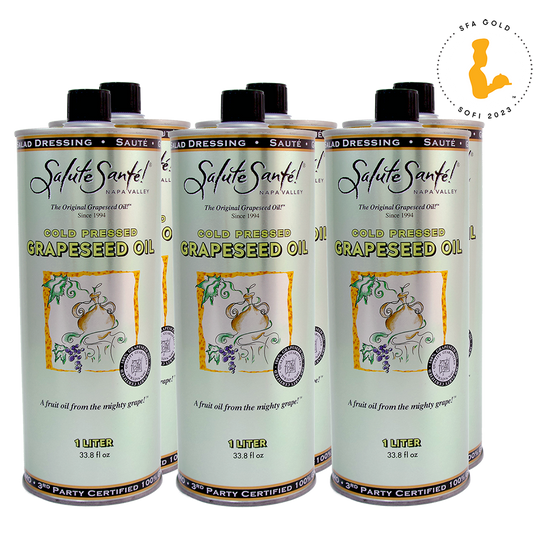 COLD PRESSED GRAPESEED OIL 1L CAN 6-PACK