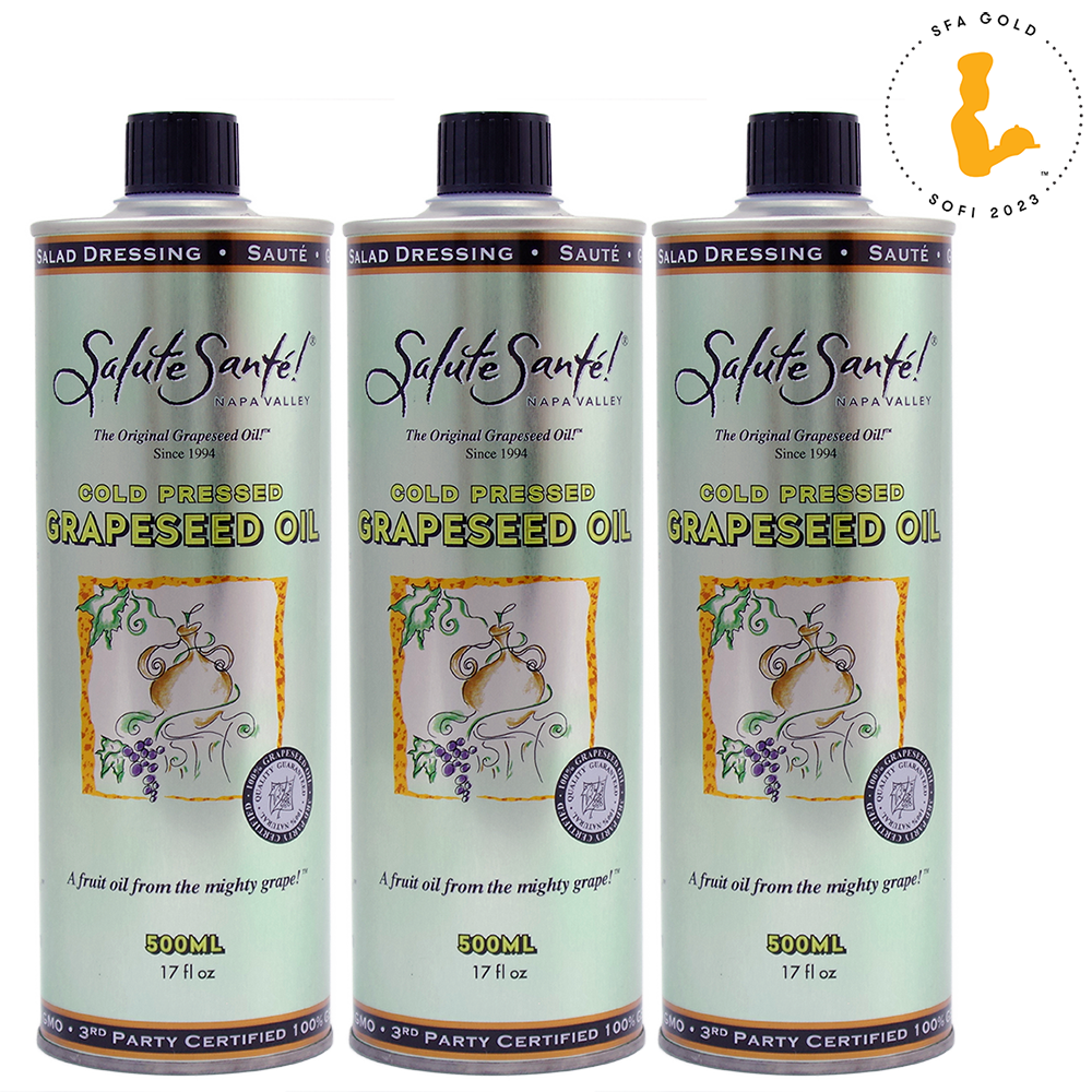 COLD PRESSED GRAPESEED OIL 500ML 3-PACK