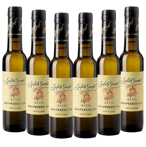 Basil Grapeseed Oil 200ml bottle 6-PACK