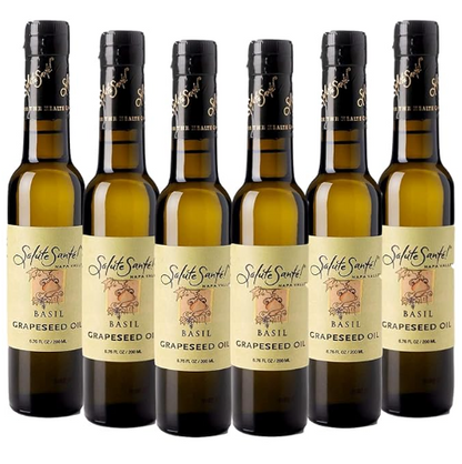 Basil Grapeseed Oil 200ml bottle 6-PACK