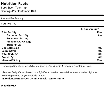 Infused White Truffle Grapeseed Oil
